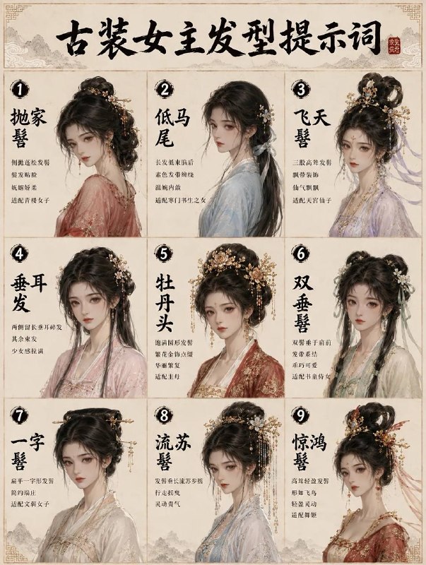 古装女主发型