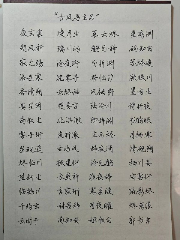 古风男主名
