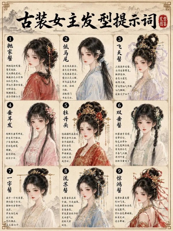 古代女主发型