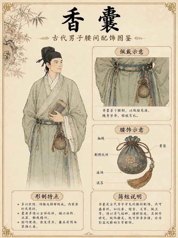 男子腰间配饰