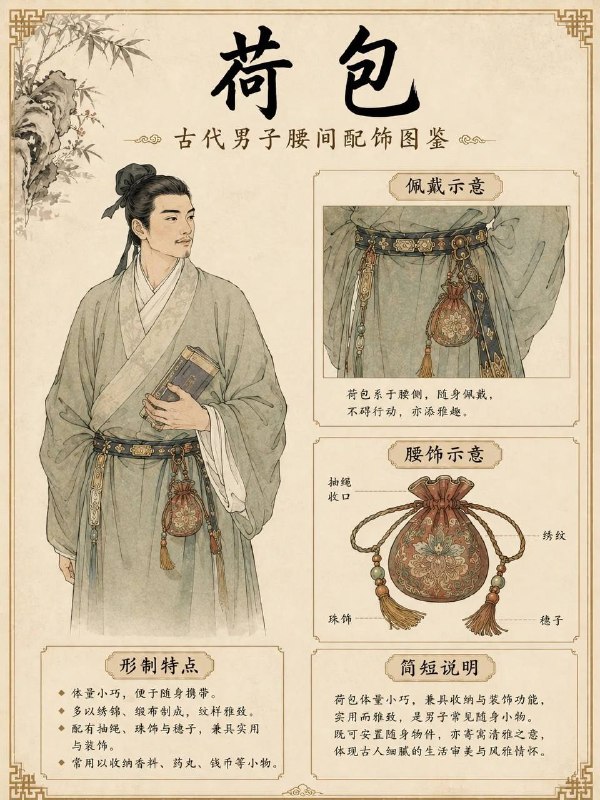 男子腰间配饰