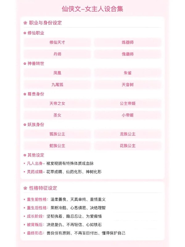 修仙文设定