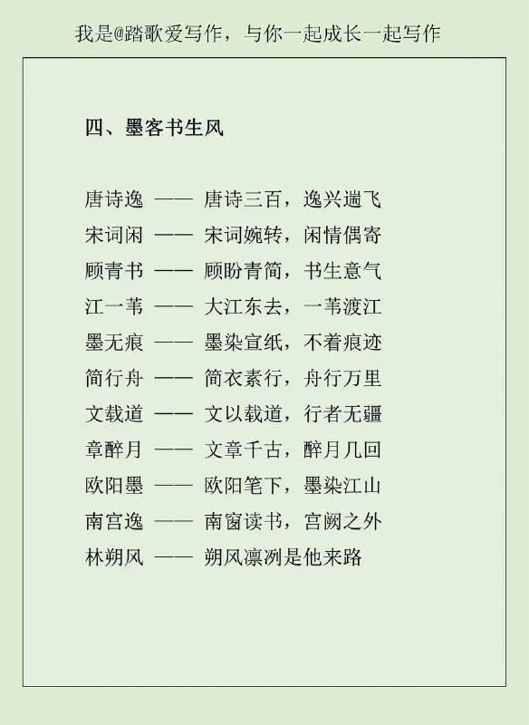 古风男主名字