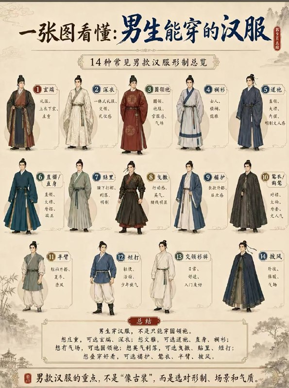 男生能穿的汉服