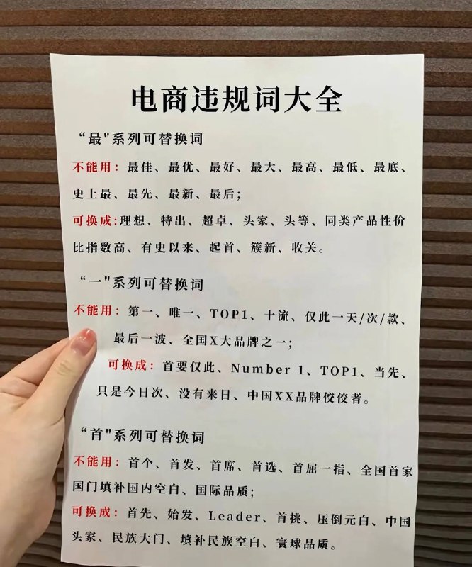 电商违禁词
