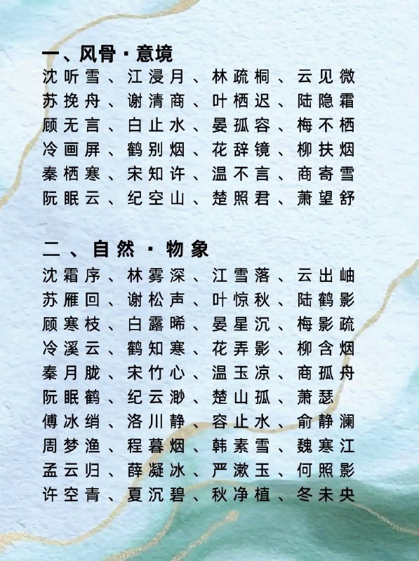 女主名