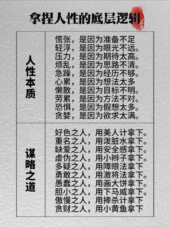 人性底层逻辑