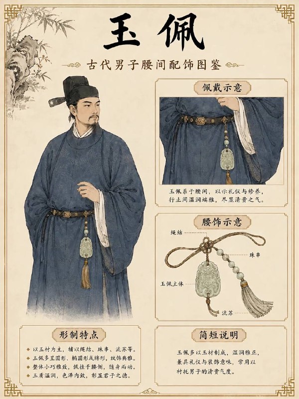男子腰间配饰