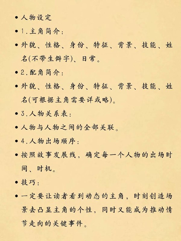 小说标准模板