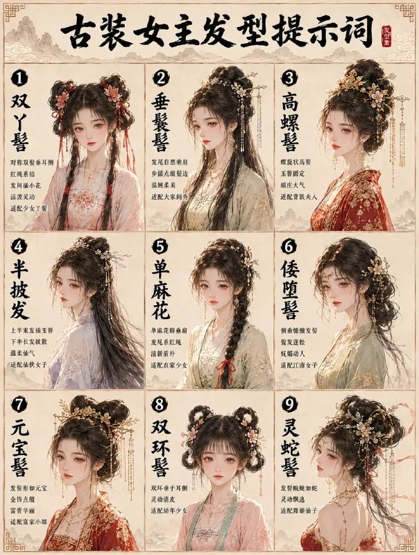 古装女主发型