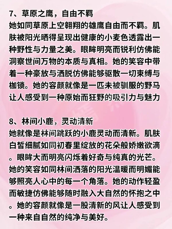 小说描写：绝世容貌
