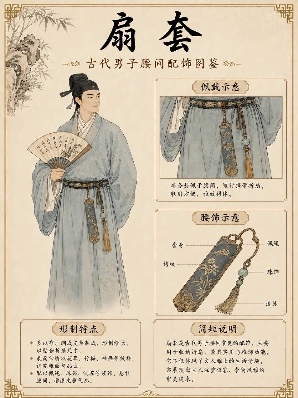 男子腰间配饰
