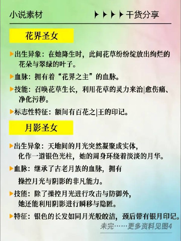 玄幻小说，62个圣女设定