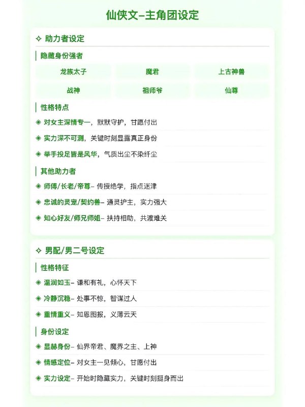 修仙文设定