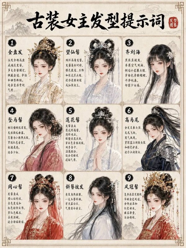 古代女主发型