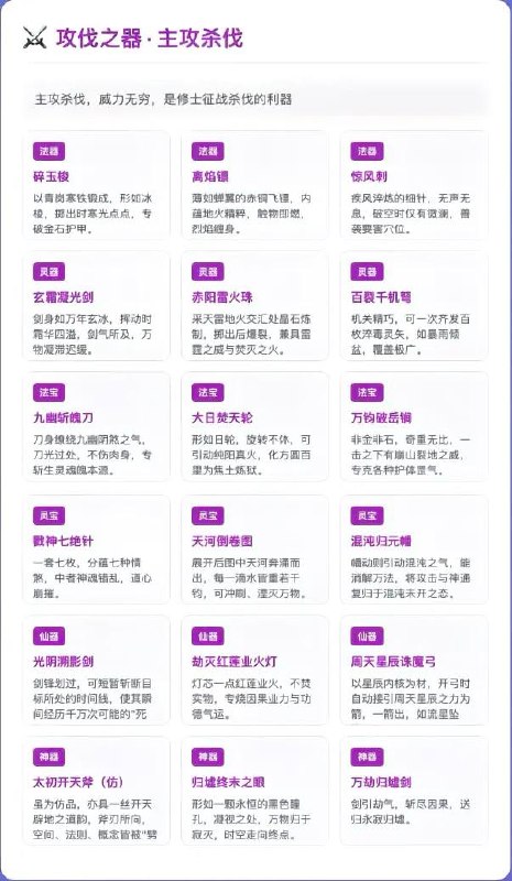 修真小说素材