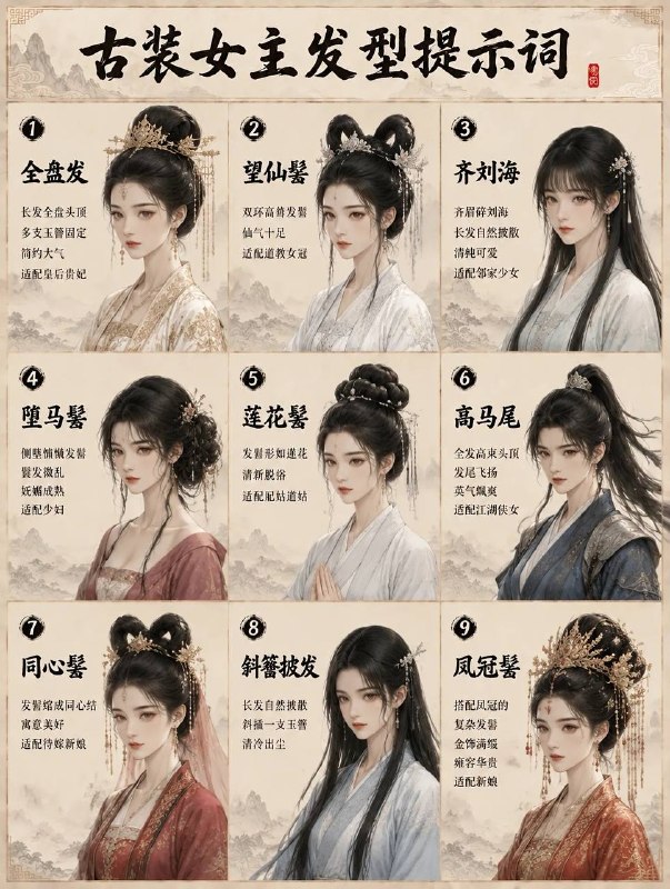 古装女主发型