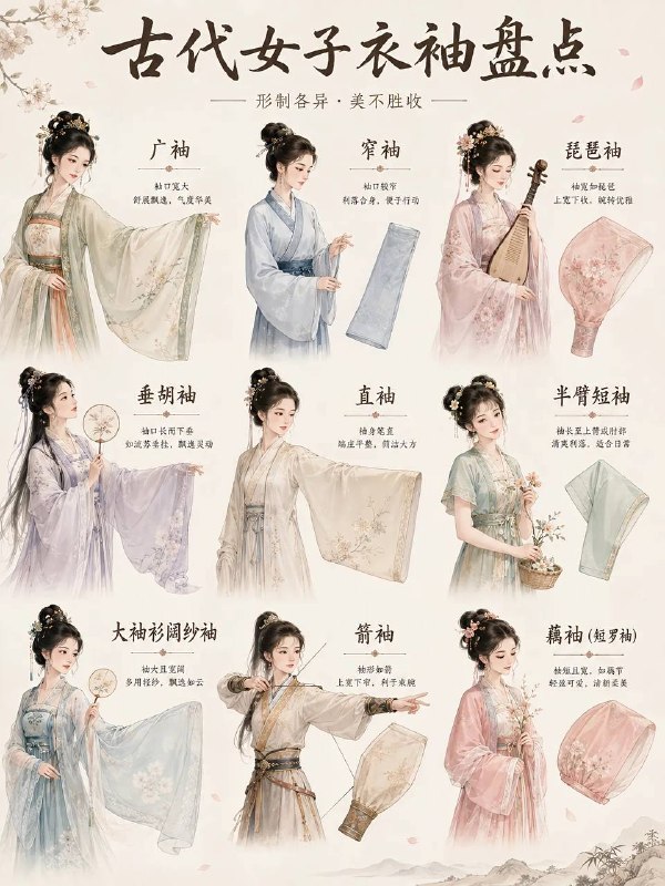 古代女子衣袖盘点