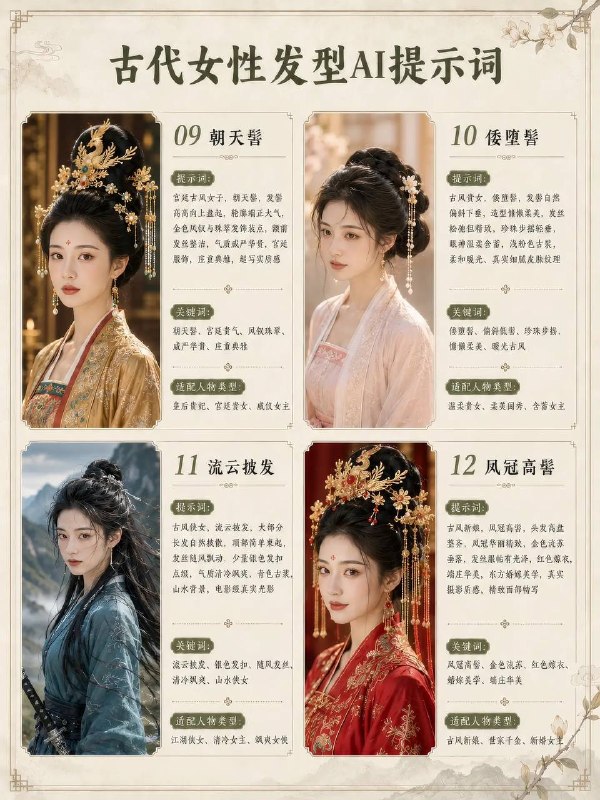 古代女性发型