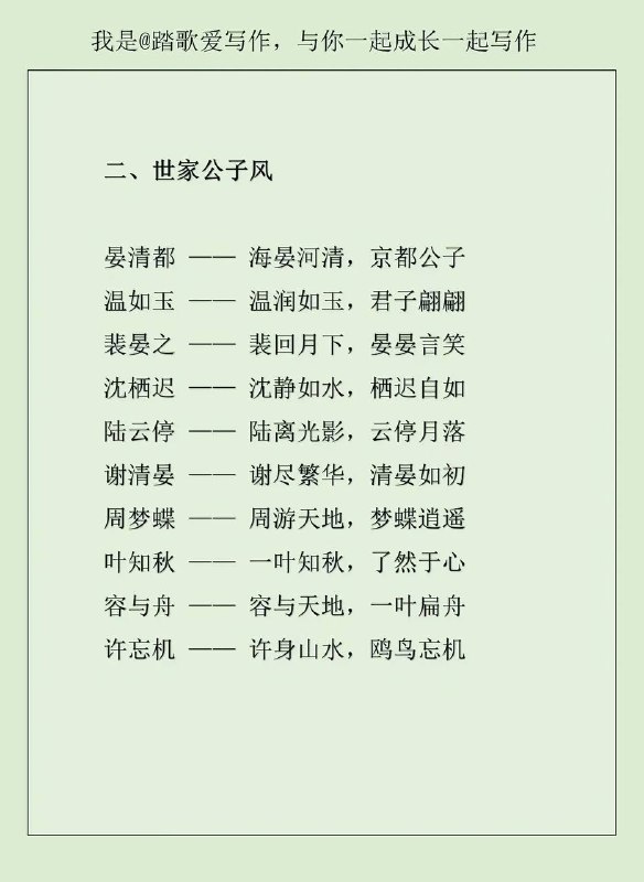 古风男主名字
